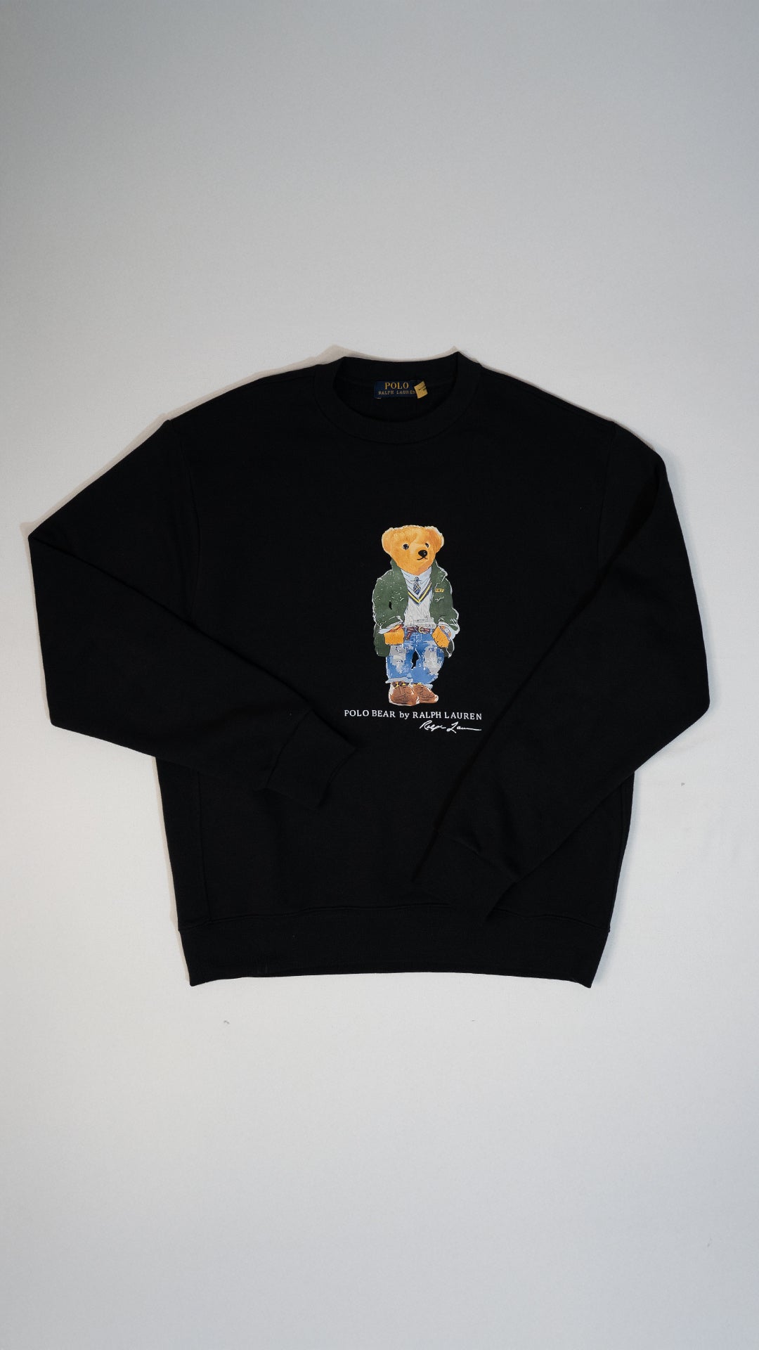 Polo Ralph Lauren Crni Duks sa Gentlemen Bear Printom