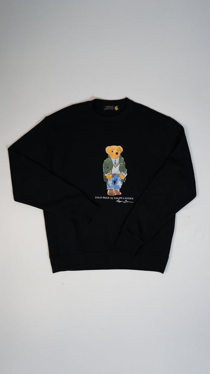 Polo Ralph Lauren Crni Duks sa Gentlemen Bear Printom