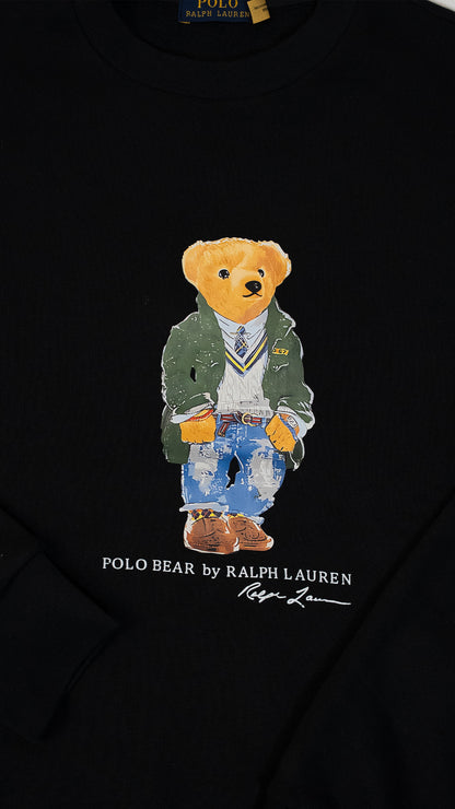 Polo Ralph Lauren Crni Duks sa Gentlemen Bear Printom