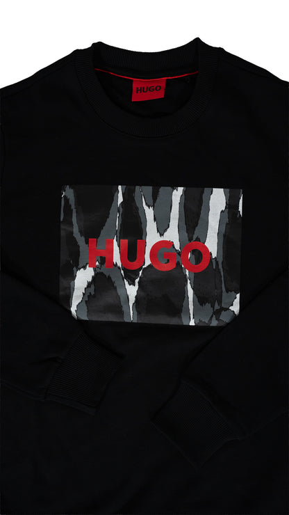 HUGO Crni Duks sa Zebra Box Logom
