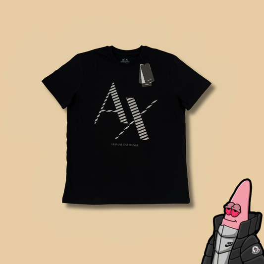 Armani Exchange Crna Majica sa Printom