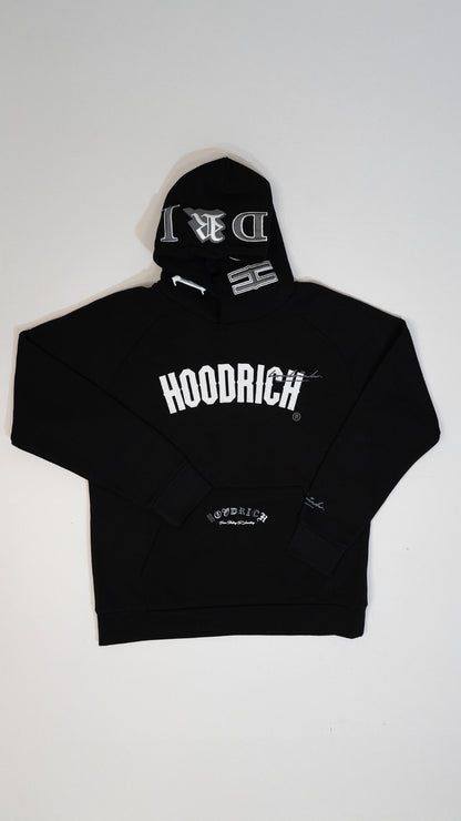 HOODRICH Crni Duks sa Logom i Printom Preko Leða