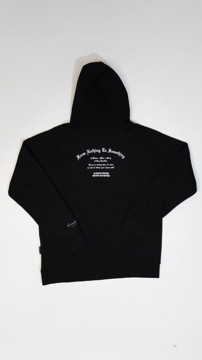 HOODRICH Crni Duks sa Logom i Printom Preko Leða