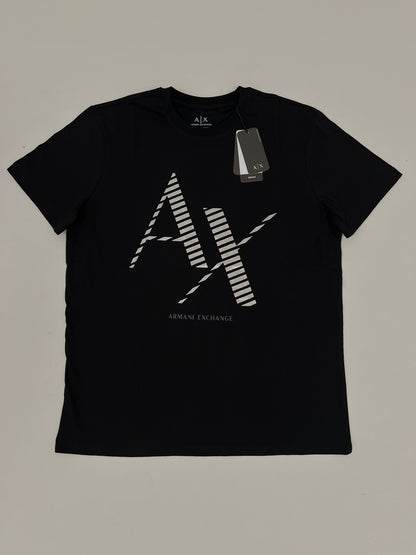 Armani Exchange Crna Majica sa Printom