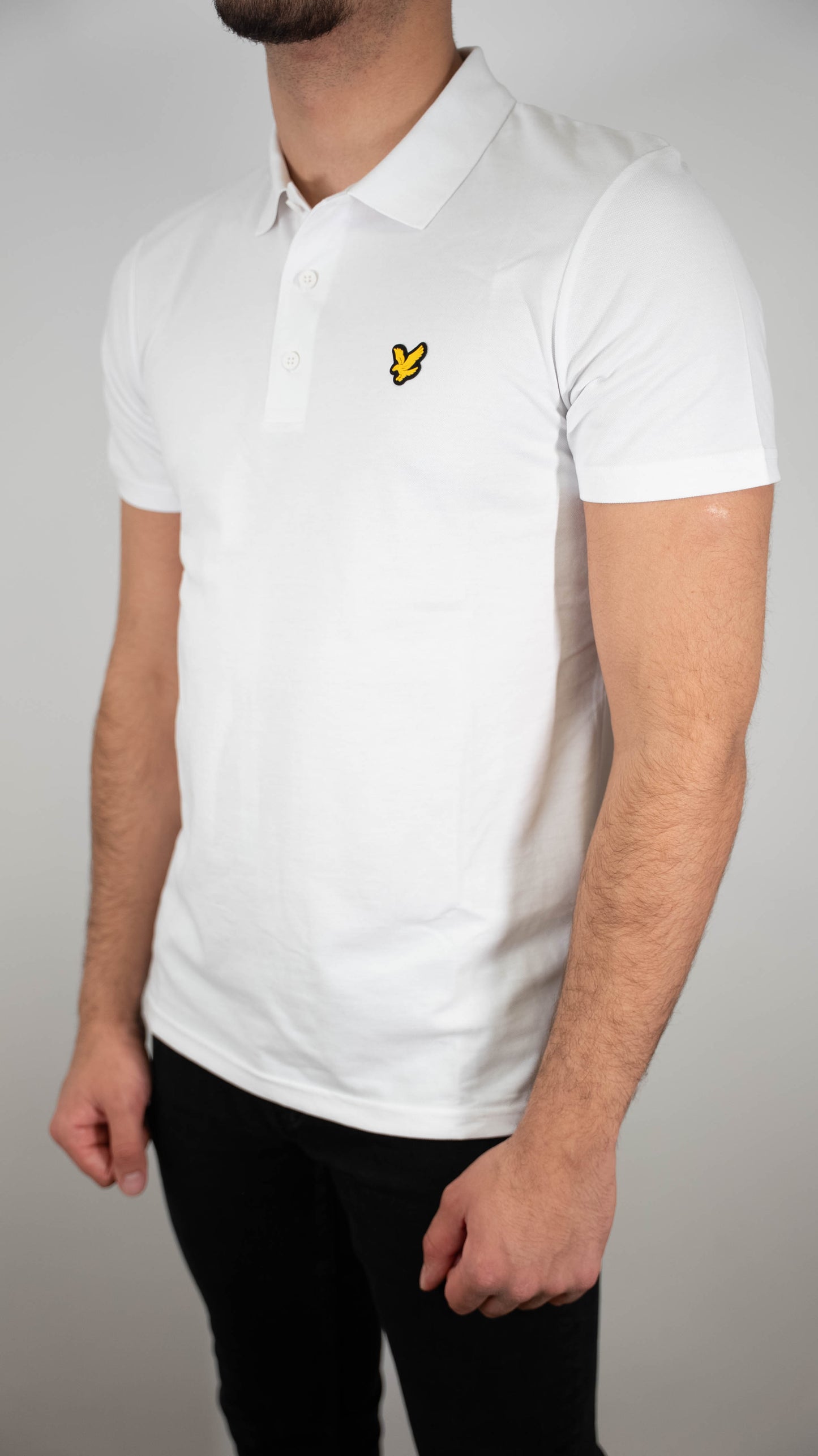 Lyle & Scott Sport Bela Majica na Kragnu
