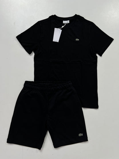 Lacoste Crni Komplet Majica+Šorc