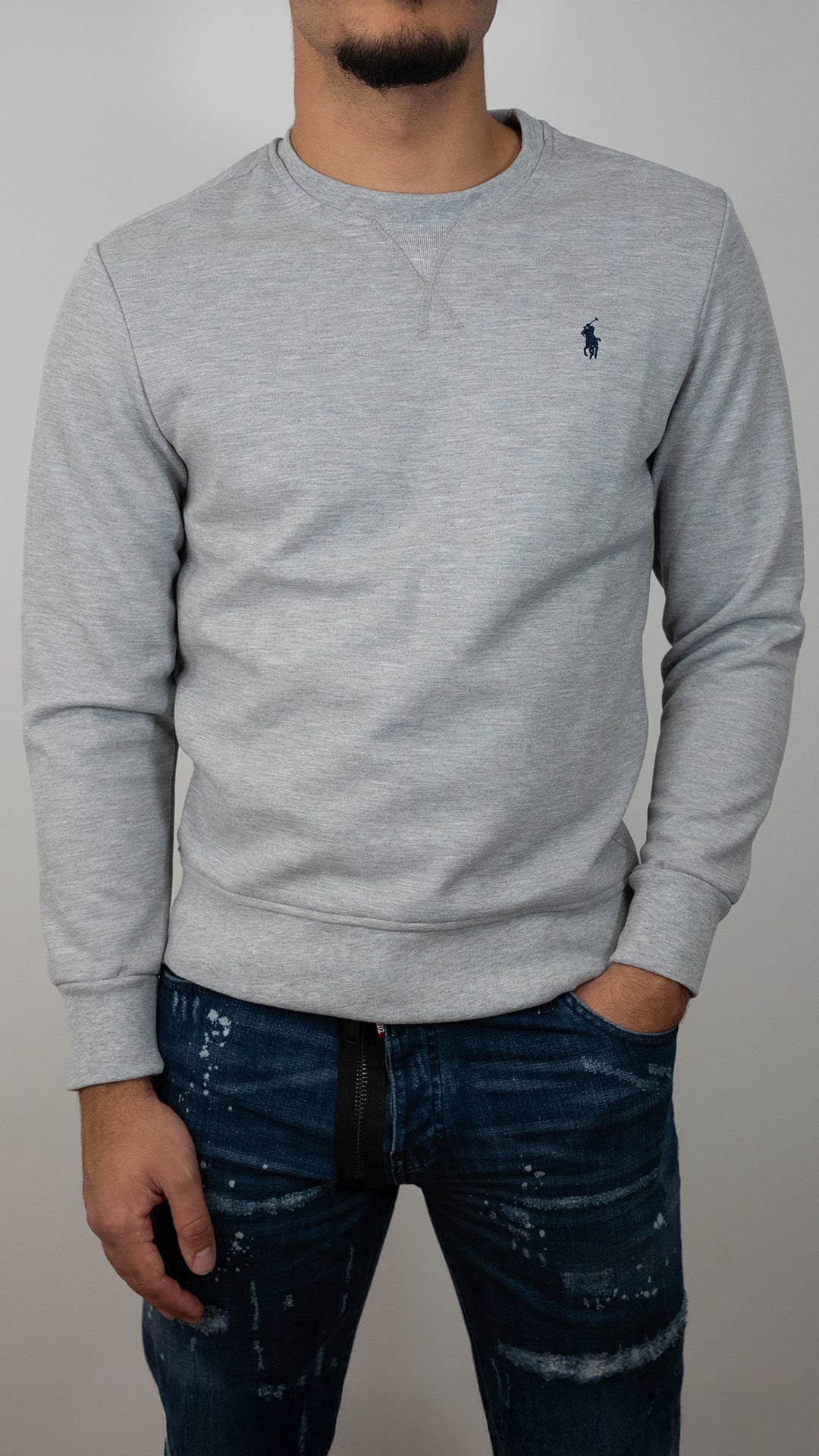 Polo Ralph Lauren Sivi Duks sa Minimalistic Logom