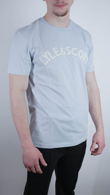 Lyle & Scott Baby Plava Majica sa Text Printom