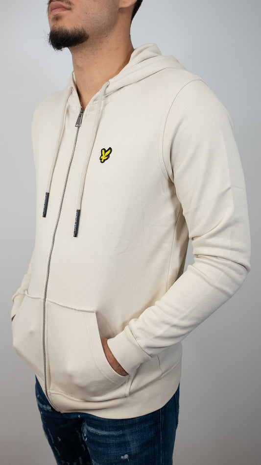Lyle & Scott Krem Full-Zip Vintage Logo Duks