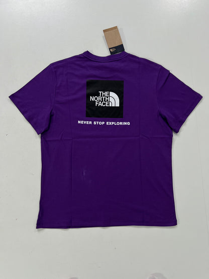 The North Face Ljubičasta Majica sa Box Logo Printom na Leđima