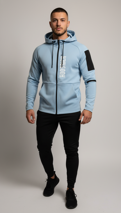 HOODRICH Baby Plavi Full-Zip Fleece Duks sa Dva Štek Džepa