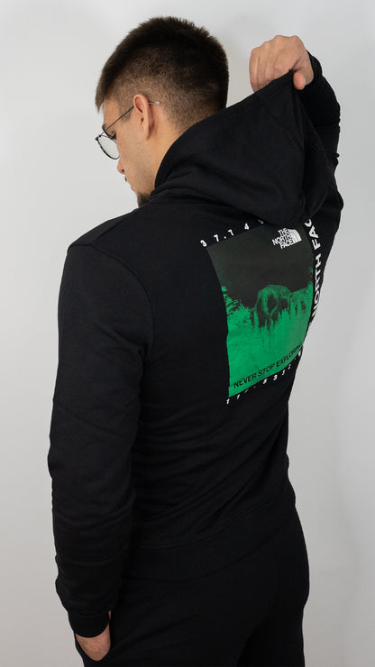 The North Face Crni Duks sa Neon Mountain Logo Printom na Ledima