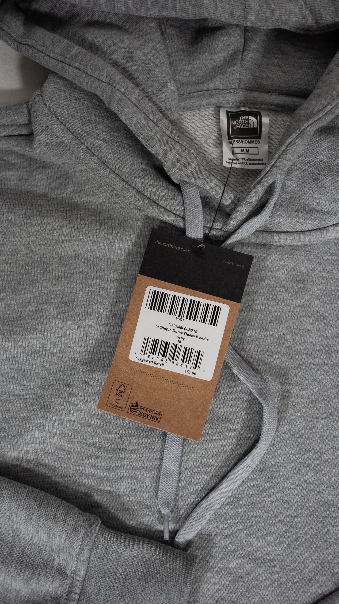 The North Face Sivi Duks sa Basic Logom na Leðima