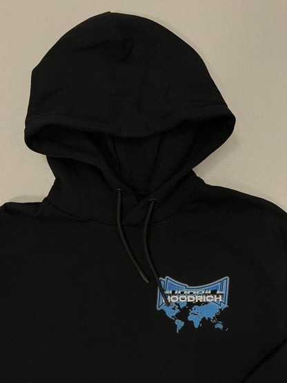 HOODRICH Crni Duks sa Worldwide Printom na Leðima