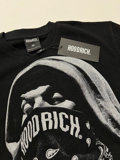 HOODRICH Crna Majica sa All-Over Printom [Oversize FIT]