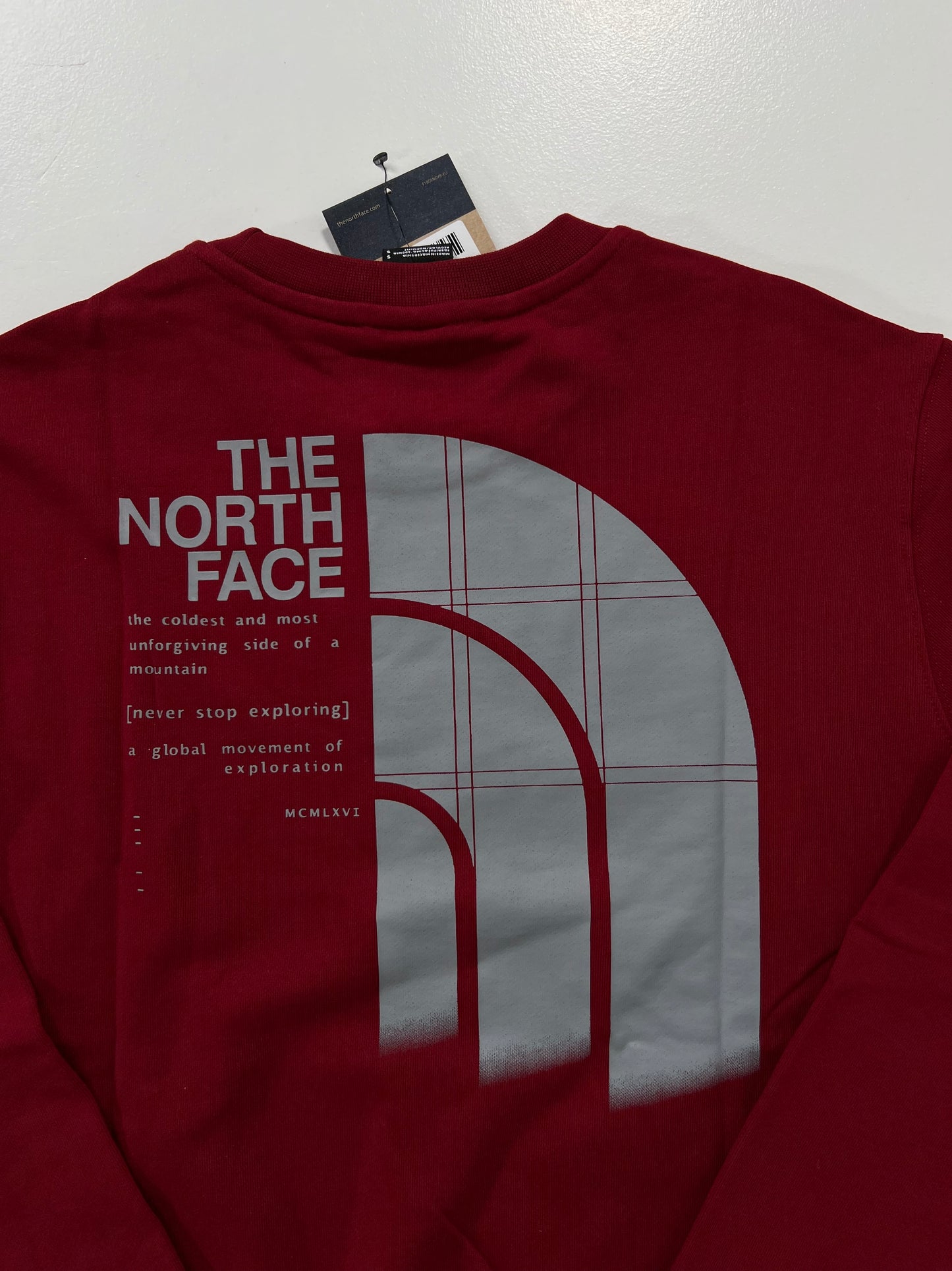 The North Face Bordo Crveni Duks sa Printom na Leðima