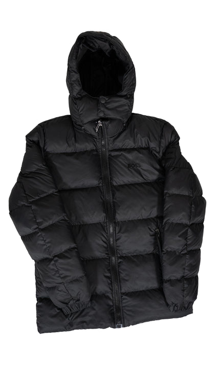 BOSS Crna Puffer Jakna sa Logom na Ramenu