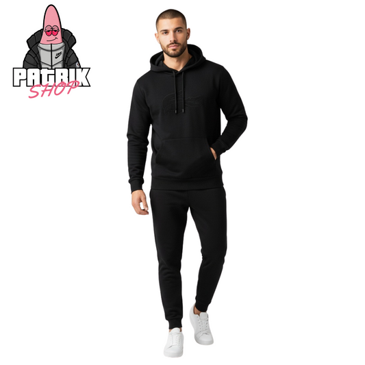 Lacoste Crni Duks sa Big Croc Ušivenim Logom
