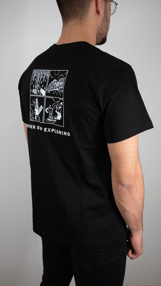 The North Face 'Bialleti' Crna Majica sa Printom na Leðima