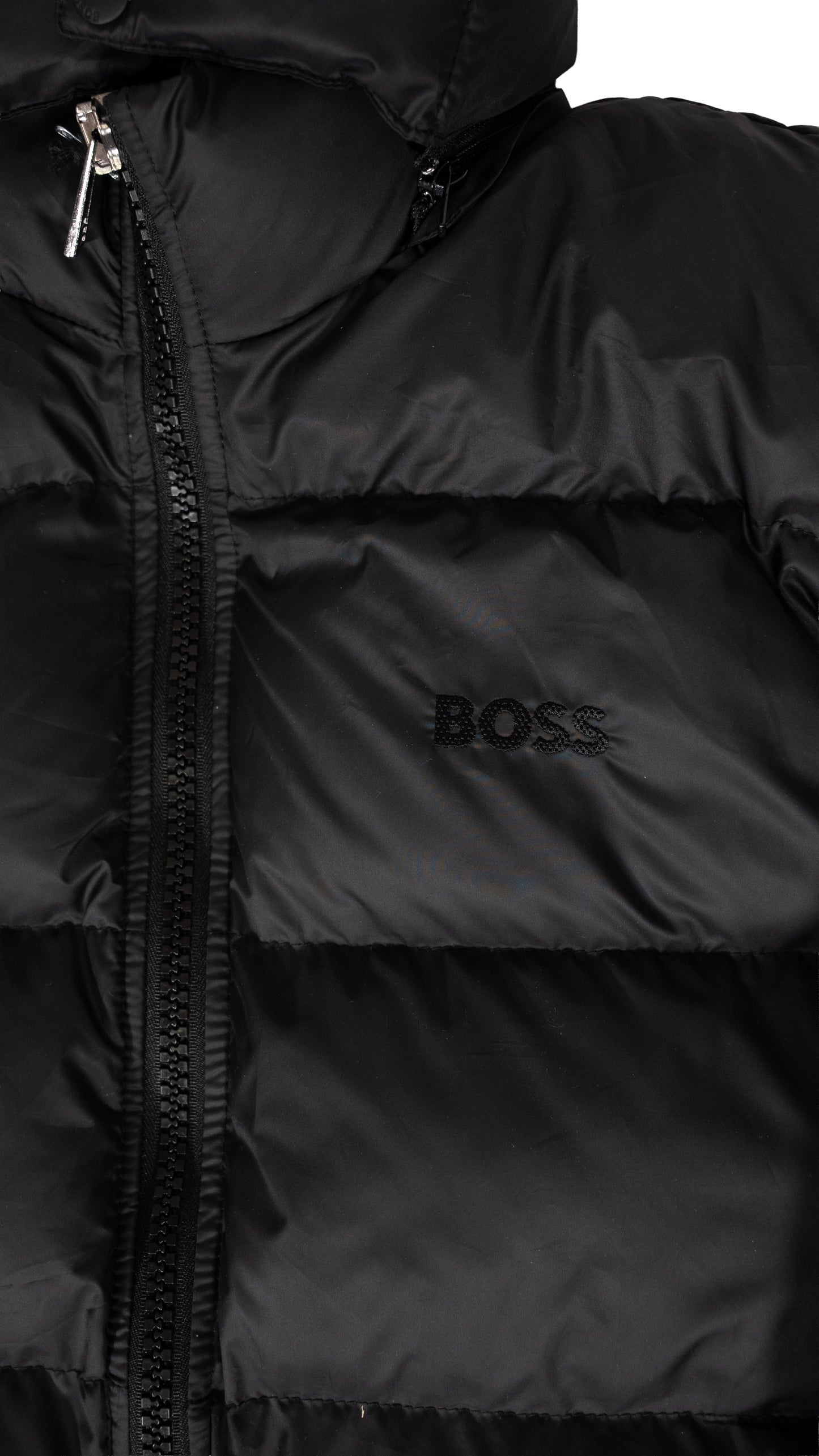 BOSS Crna Puffer Jakna sa Logom na Ramenu