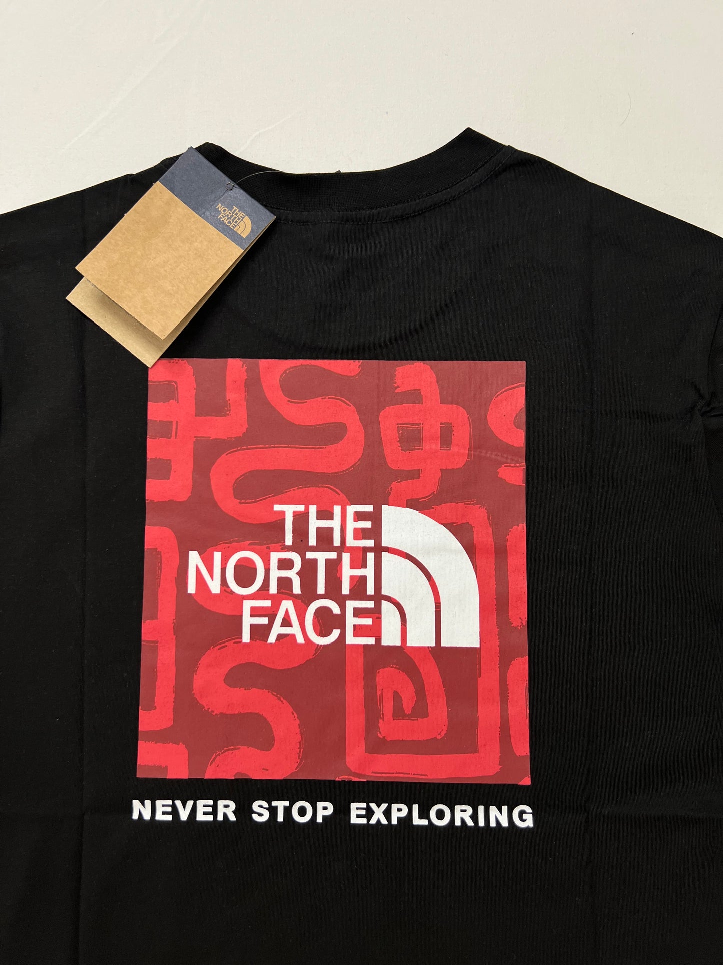 The North Face Crna Majica sa Box Printom na Leðima [Oversize]