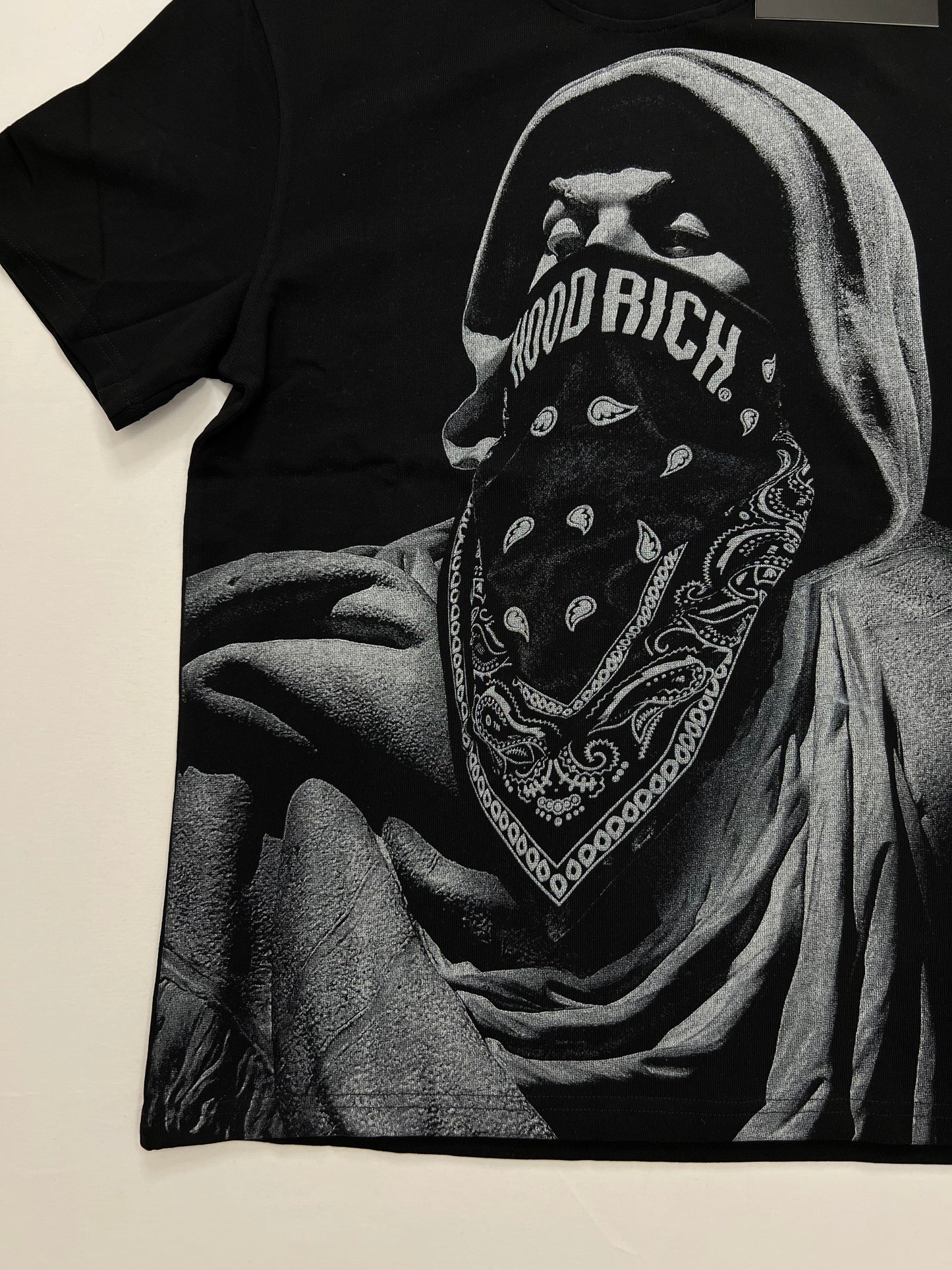 HOODRICH Crna Majica sa All-Over Printom [Oversize FIT]