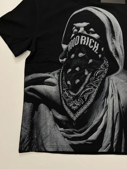 HOODRICH Crna Majica sa All-Over Printom [Oversize FIT]