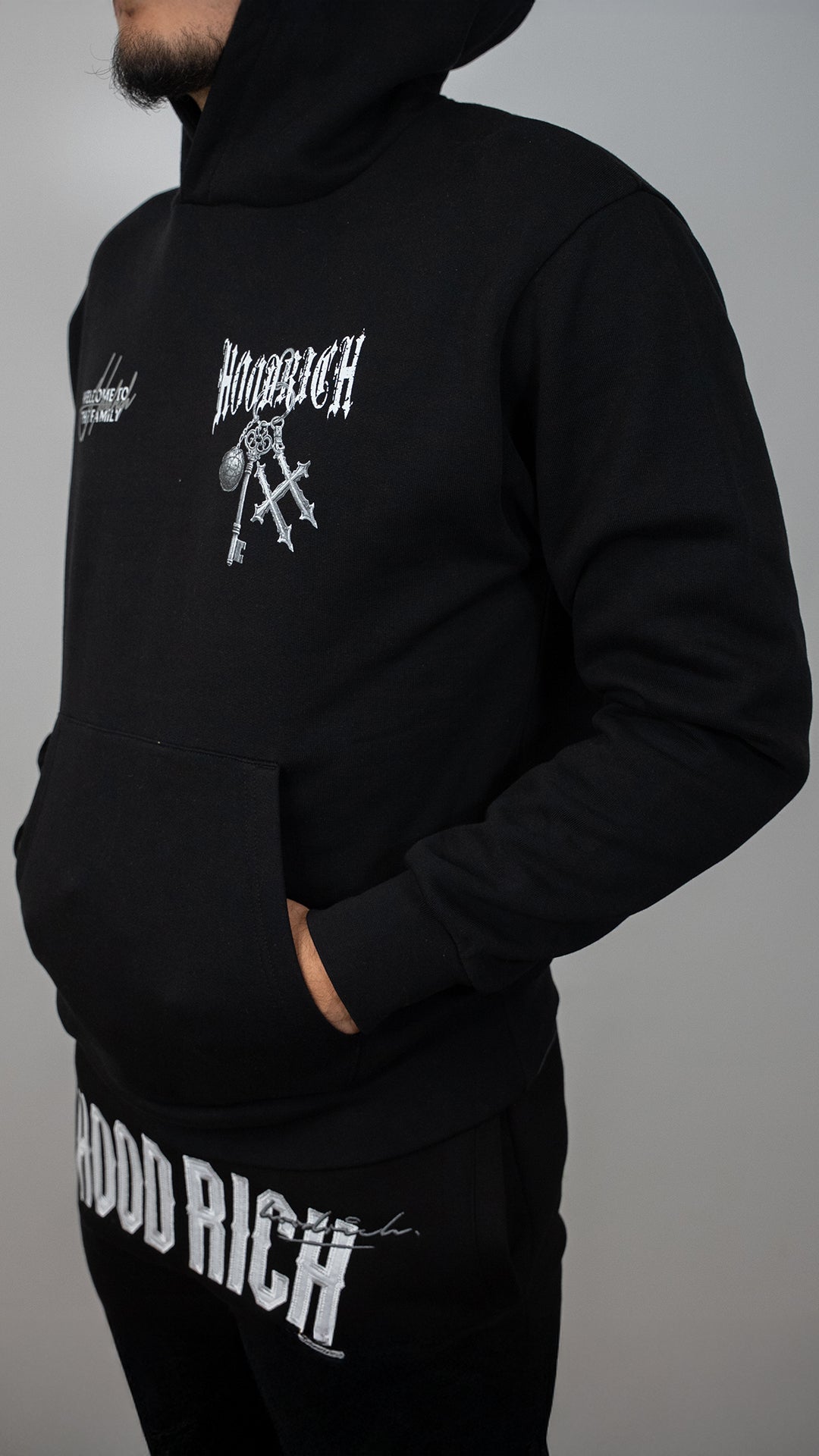 HOODRICH Crni Duks sa Printom na Leðima