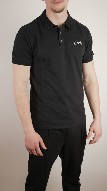 Emporio Armani EA7 Crna Majica na Kragnu