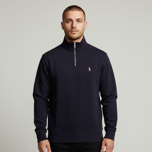 Polo Ralph Lauren Teget Quarter-Zip Duks sa Not Basic Ralph Logom