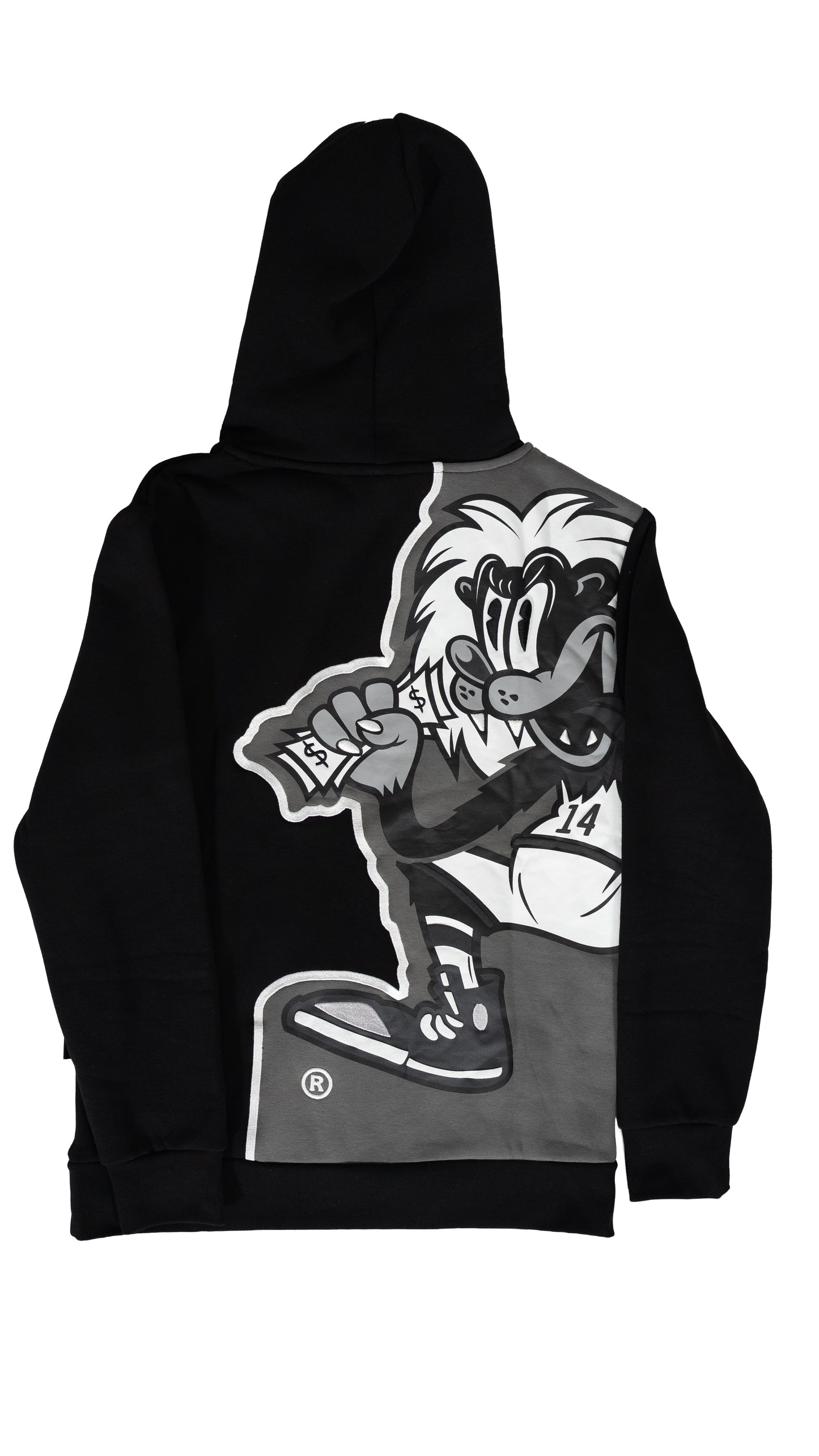 HOODRICH Crni Duks sa Money Collector Printom na Leðima