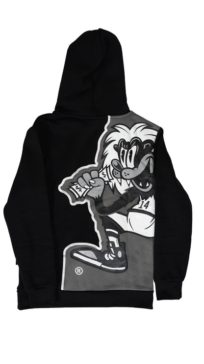 HOODRICH Crni Duks sa Money Collector Printom na Leðima