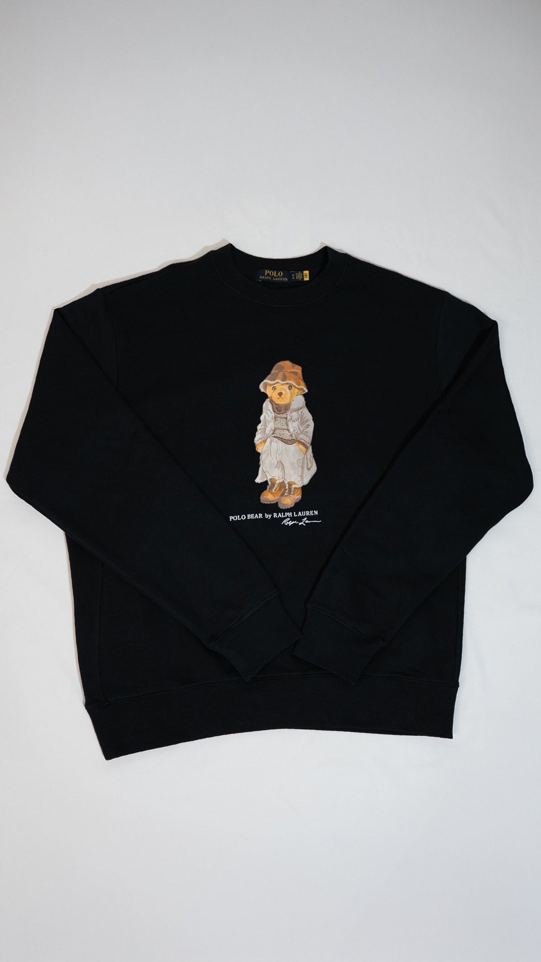Polo Ralph Lauren Crni Duks sa Autumn Bear Printom