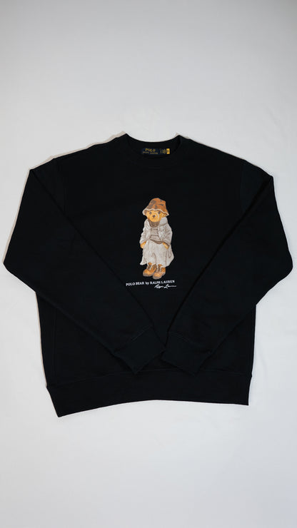 Polo Ralph Lauren Crni Duks sa Autumn Bear Printom