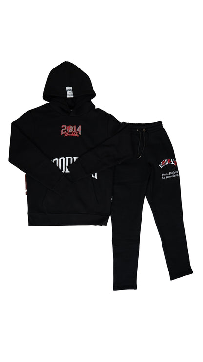 HOODRICH Crna Komplet Trenerka sa Money Collector Printom na Leðima