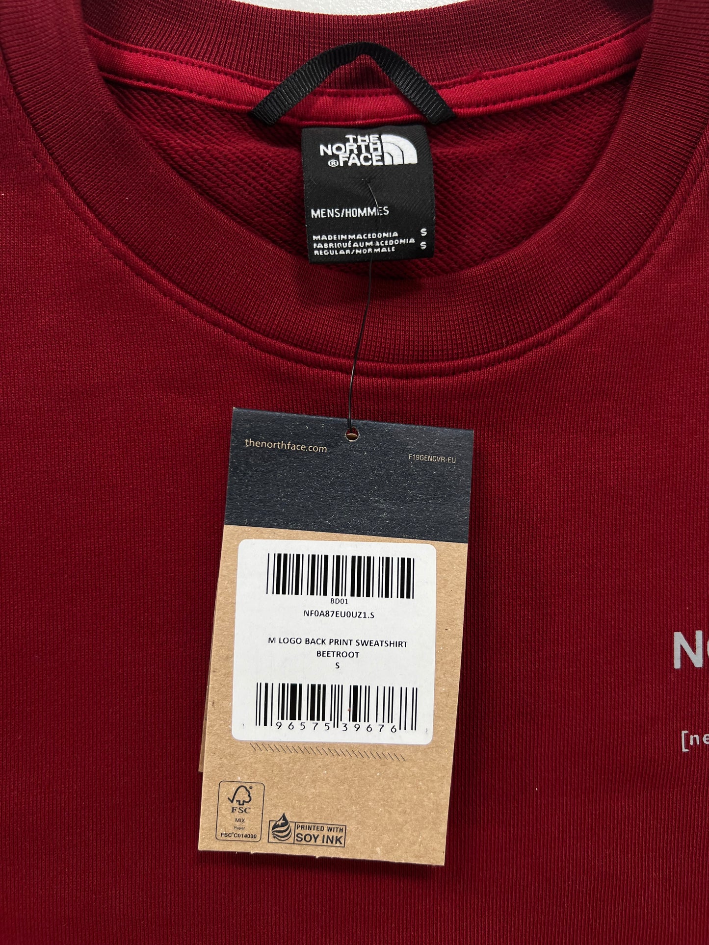 The North Face Bordo Crveni Duks sa Printom na Leðima