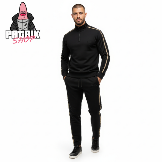 BOSS Crni Quarter-Zip Komplet sa Detaljima SS2026