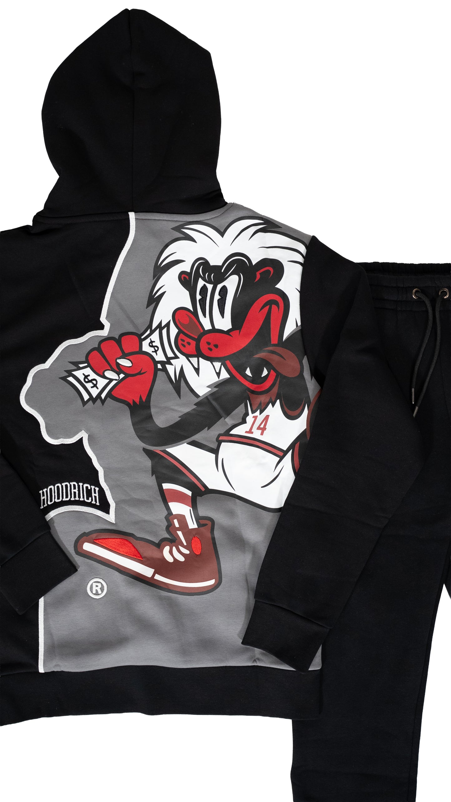 HOODRICH Crna Komplet Trenerka sa Money Collector Printom na Leðima