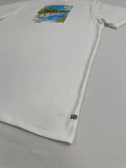 Lacoste Bela Majica sa Miami Beach Printom na Leđima