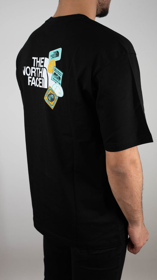 The North Face Crna Majica sa Logo Printom na Leðima