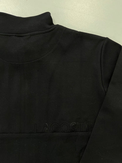 Lacoste Crni Komplet Trenerke sa Text Printom