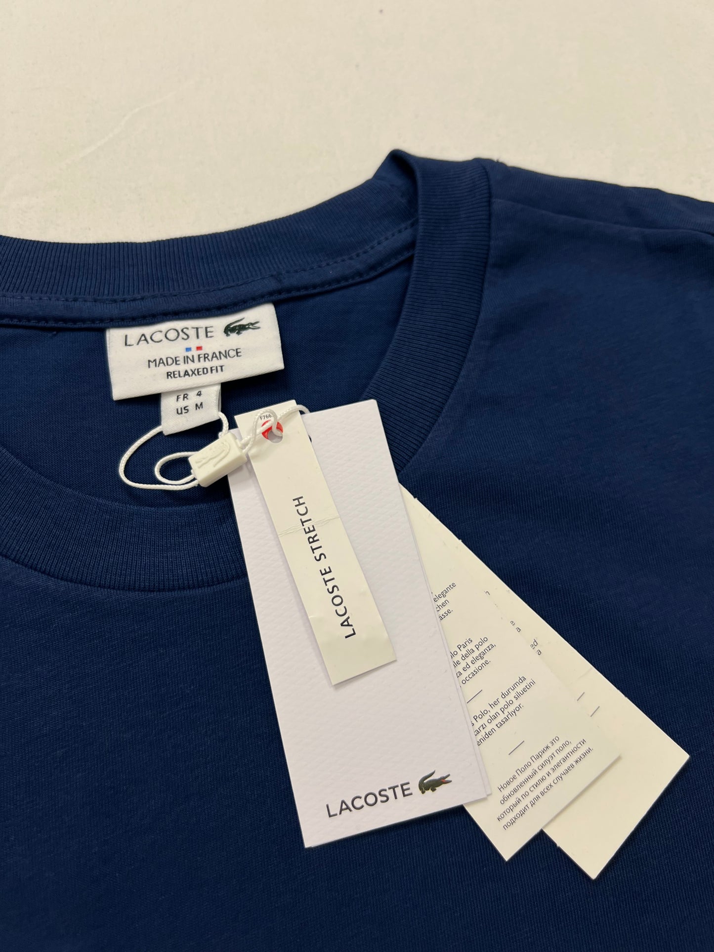 Lacoste Teget Majica sa Big Croc Logom [Relaxed FIT]