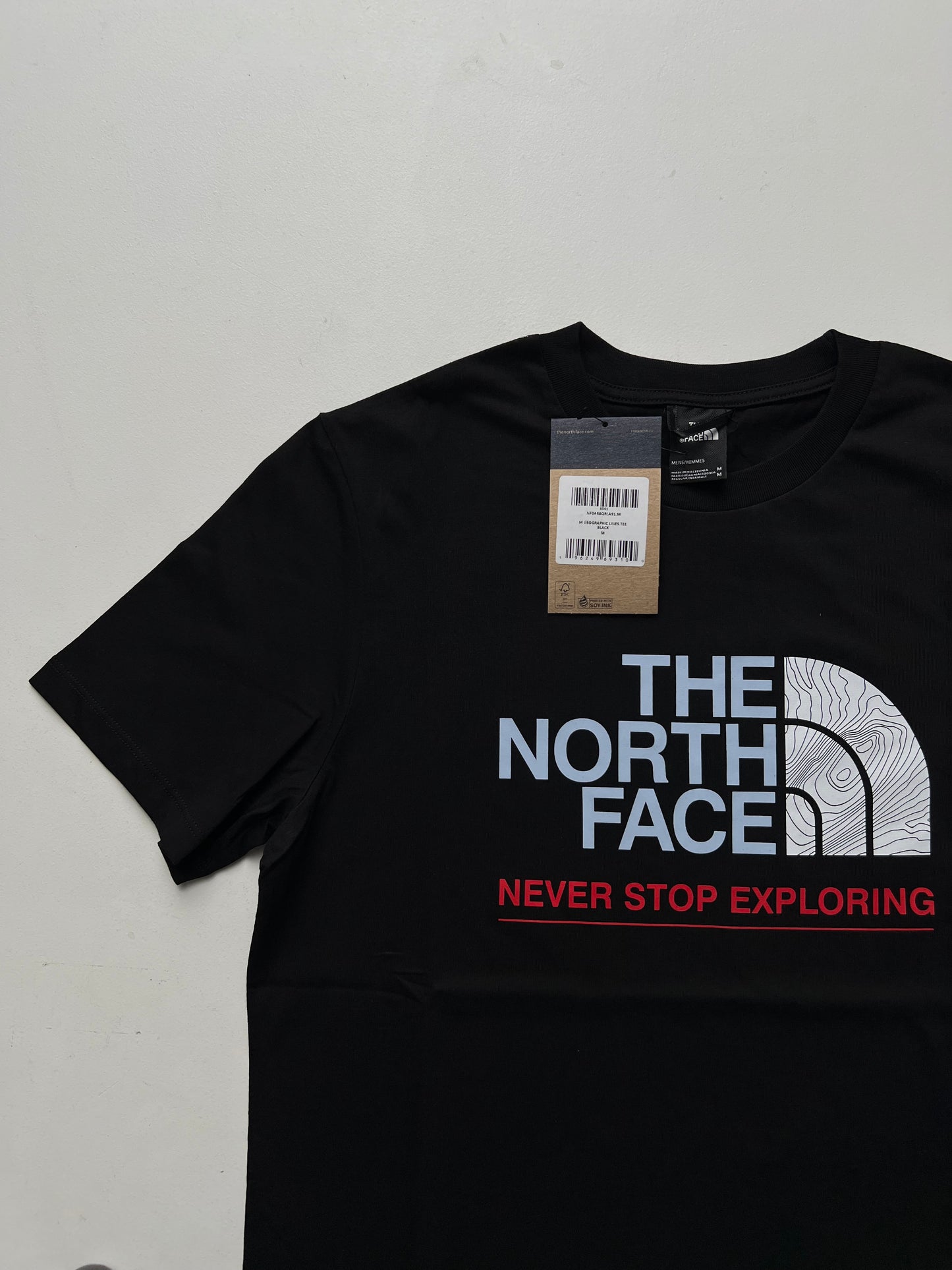 The North Face Crna Majica sa Logo Printom