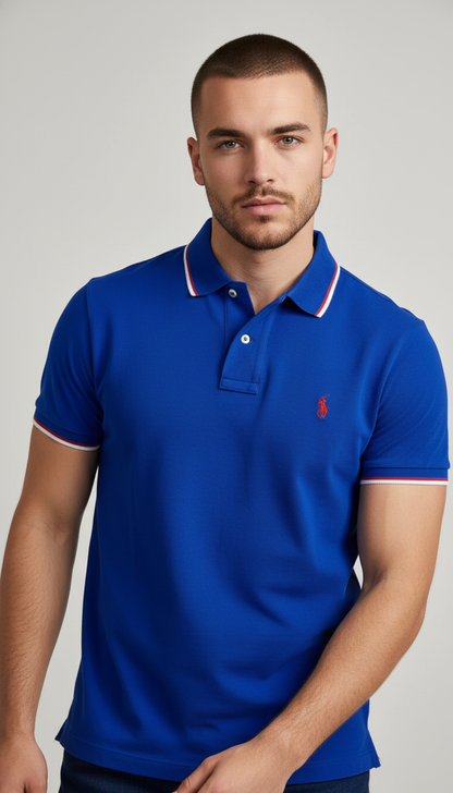 Polo Ralph Lauren Teget Majica na Kragnu sa Detaljima