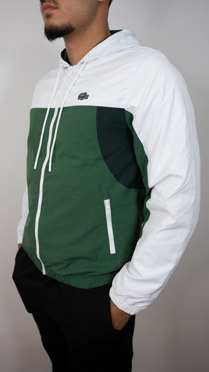 Lacoste Beli Šuškavac sa Text Printom na Rukavu