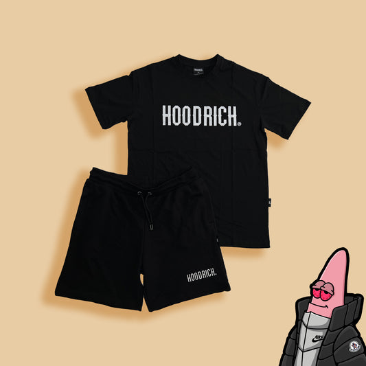 HOODRICH Crni Komplet Šorc Majica