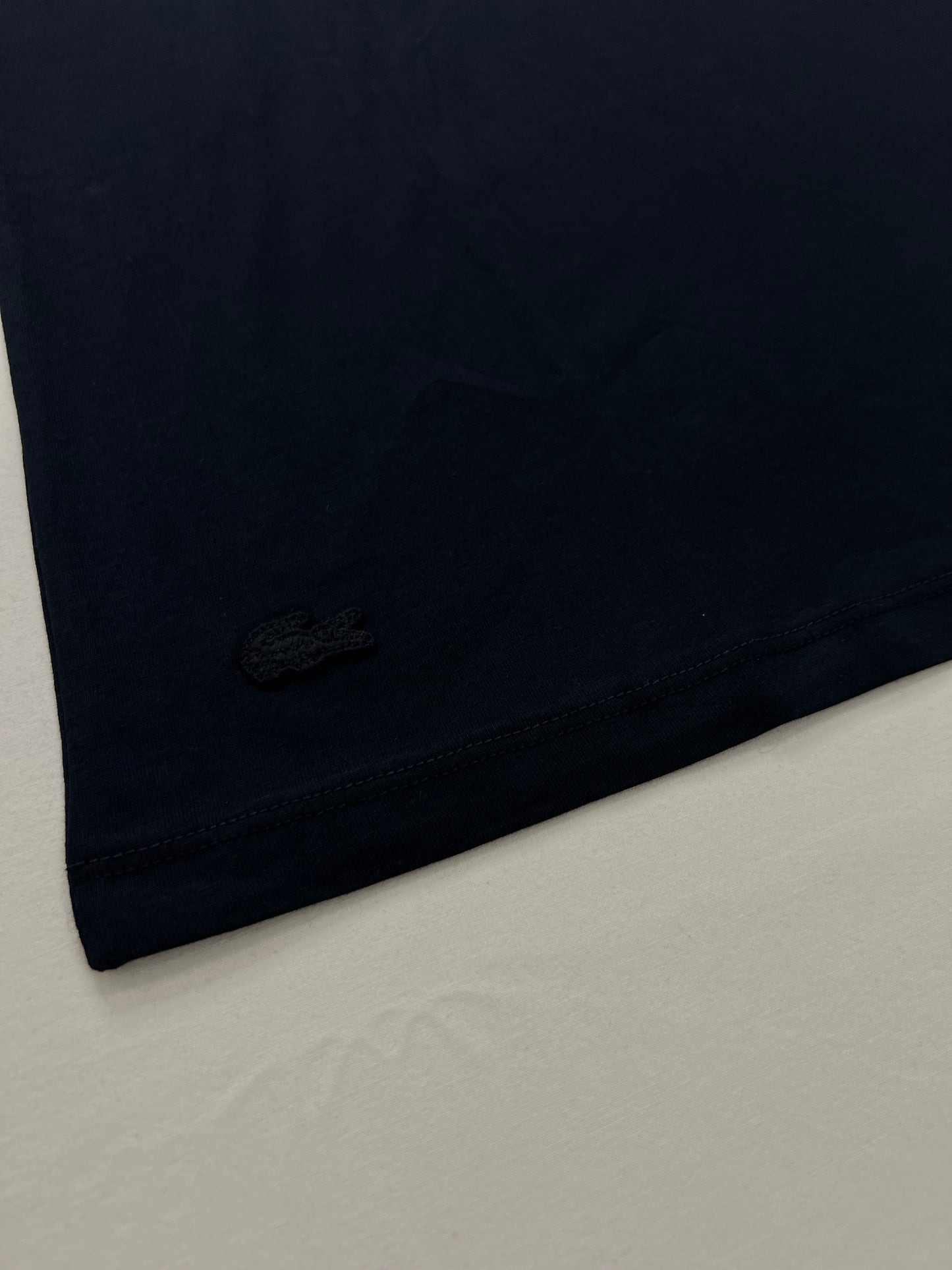 Lacoste Crna Majica sa Big Croc Logo Printom [Relaxed Fit]