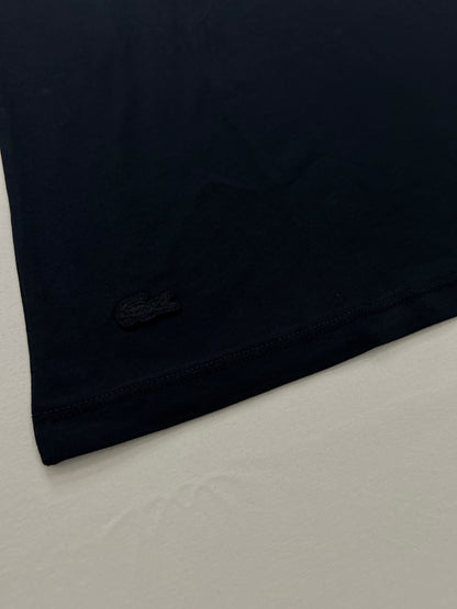 Lacoste Crna Majica sa Big Croc Logo Printom [Relaxed Fit]