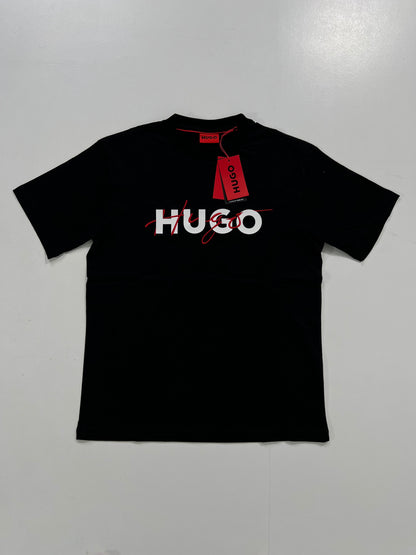 HUGO Crna Majica Logo Print/Ušiveni 2025