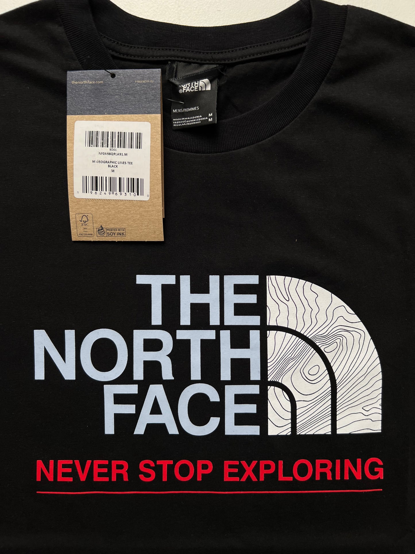 The North Face Crna Majica sa Logo Printom